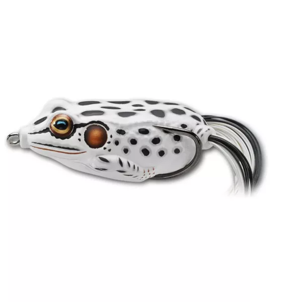 Livetarget Kikker Loopaas Albino-Wit 6,5cm 21gr Drijvend Kikker Imitatie