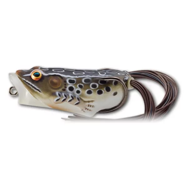 Livetarget Kikker Popper Bruin-Zwart 6,5cm 14gr Drijvend Kikker Imitatie