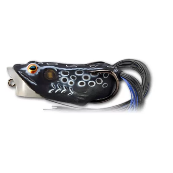 Livetarget Kikker Popper Zwart-Zwart 6,5cm 14gr Drijvend Kikker Imitatie