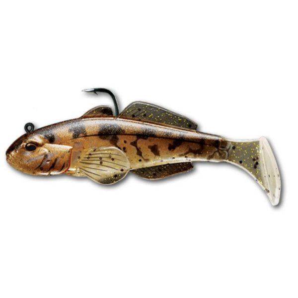 Livetarget Goby Swimbait Natuurlijk-Brons 9cm 21gr Plastic Grondel