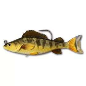   Livetarget Baars Swimbait Goud-Olijf 11,3cm 21gr Plastic Kunstaas