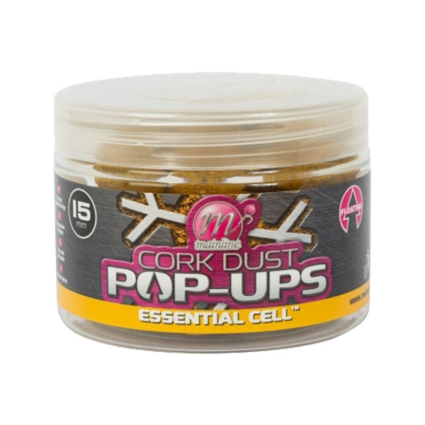 Mainline Cork Dust Pop Ups Essential Cell 15mm - pop up boilie