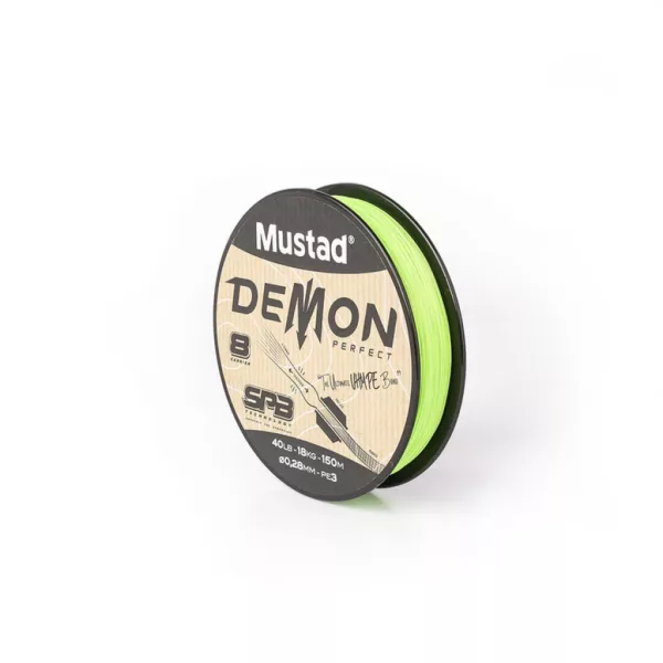 Mustad Demon Perfect Braid 0,08mm 150m Chartreuse Gevlochten Hoofdlijn