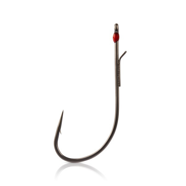 Mustad Alpha-Grip Finesse, 1/0 5 stuks Haken met oog en weerhaak voor snoekbaars