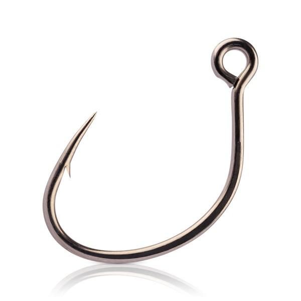 Mustad Ruthless In-Line Enkelvoudig 1/0 6db Oog, Weerhaak Meervalhaak