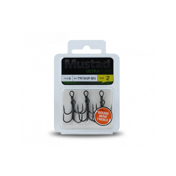Mustad NP Round Bend Dreg 2 zonder weerhaak 6 stuks