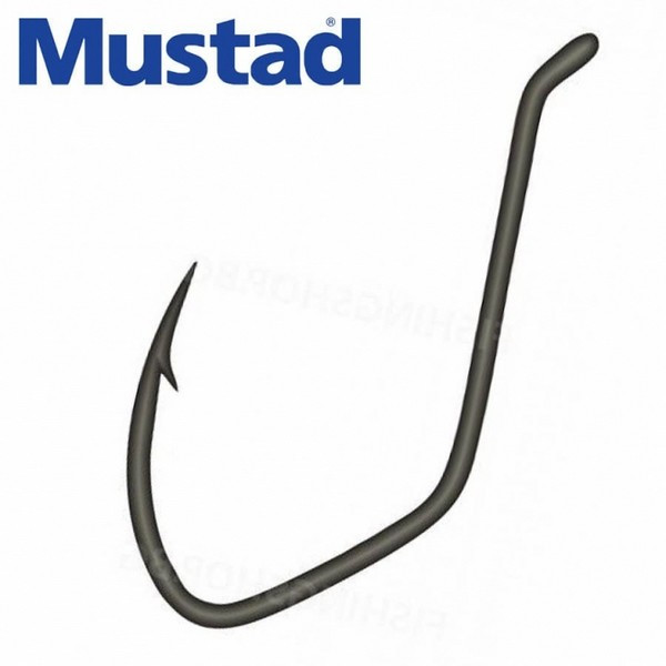 Mustad Ultra Np Single Catfish Black Nickel 1/0 7db Ooghaak, Baardige Meervalhaak