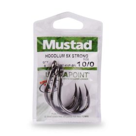   Mustad Live Bait 5 Ex Strong 5/0 Met oog, Haak met weerhaak 5 stuks