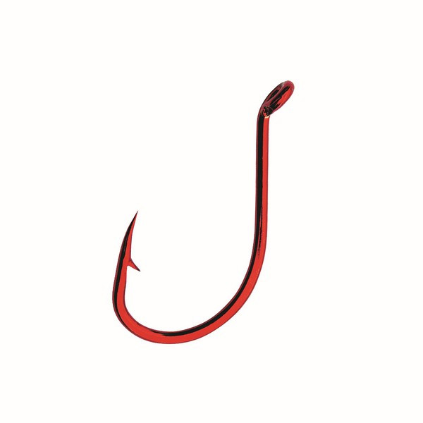 Mustad Snavel Big Red 2/0 7 stuks Meervalhaak met oog en weerhaak