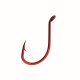 Mustad Snavel Big Red 5/0 5 stuks Meervalhaak met oog en weerhaak