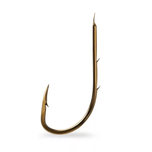 Mustad Baitholder Brons 4 Haak met plat uiteinde en weerhaak 12st