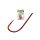 Mustad Red Baitholder 3/0 Oog, Barbed Haak 8st