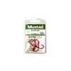 Mustad Red Baitholder 3/0 Oog, Barbed Haak 8st