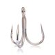 Mustad Un Inline Treble 5X Strong Titan Steel 8/0 Dreg 2 stuks