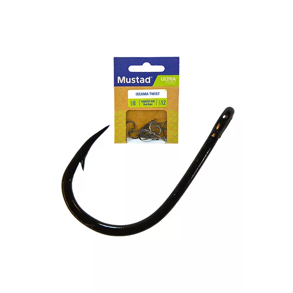 Mustad Iseama Twist 6 Füles, Szakállas Horog 12db