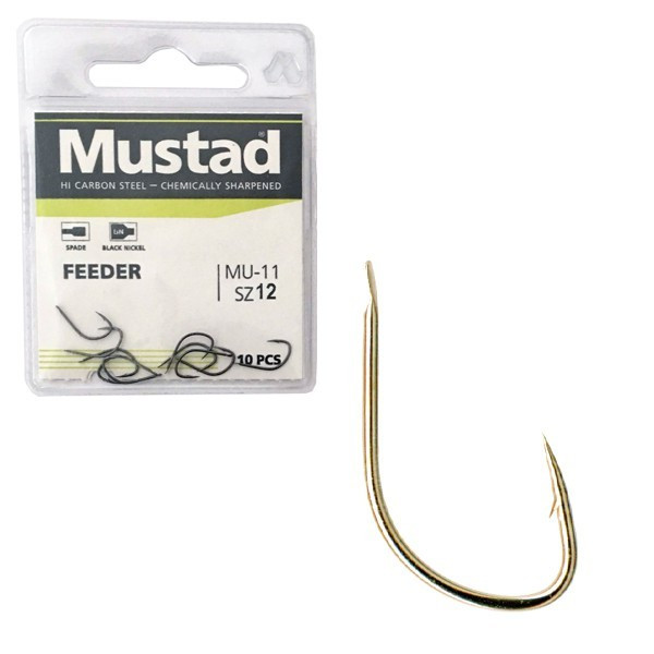 Mustad Ultra NP Feeder 14 Karperhaak met schoepje en weerhaak 10st