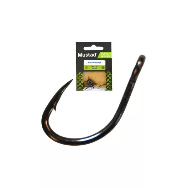 Mustad Ultra NP Eyed Heavy Feeder 8 Füles, Szakállas Horog 15db