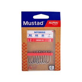 Mustad Notorious 2 Oog, Weerhaakhaak 8st