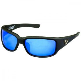   Mustad HP Gepolariseerde Zonnebril - Black Vented Frame, Smoke Lens With Blue Revo