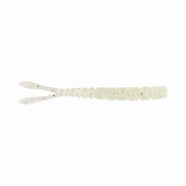 Mustad Aji Split Tail 5,08cm White Luminous Plastic Aas 12st