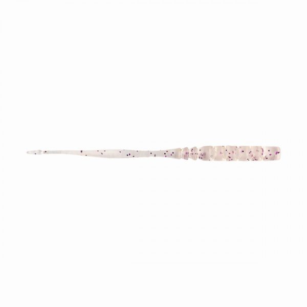 Mustad Aji Straight Tail 7,62cm Clear Purple Glitter Plastic Aas 12st