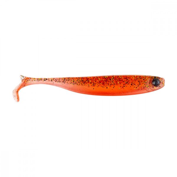 Mustad Mezashi Z-Tail Minnow 8,89cm Transparent Red Plastic Kunstaas 6 stuks