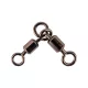 Mustad Power 3-weg wartel 2/0 5 stuks Dubbele wartel