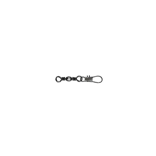 Mustad Barrel Swivel With Interlock Snap Black Nickel 5 Forgókapocs 10db