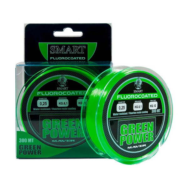 Maver Monof, Green Power Fluorine 300m 0,280mm Monofil hoofdlijn