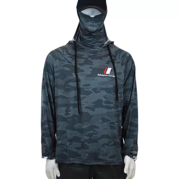 Major Craft Sun Protection Hoodie Donkergrijze UV-bestendige Hoodie 2XL