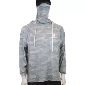   Major Craft Sun Protection Hoodie Lichtgrijs UV-bestendige Hoodie Maat 2XL