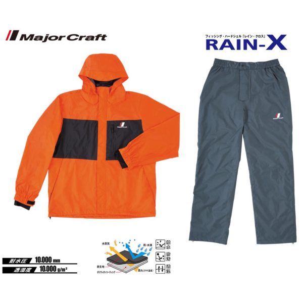 Major Craft Rain-X Oranje Tweedelig Regenpak 2XL