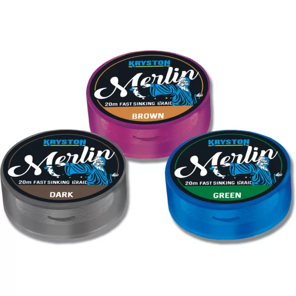Kriston Merlin Fast Sinking Supple Braid 15Lbs 20m 0.26mm Donkerbruin Gevlochten onderlijn-Donkerbruin