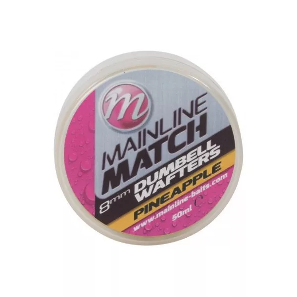 Mainline Match Dumbell Wafters 8mm - Geel - Ananas - wafters haakaas