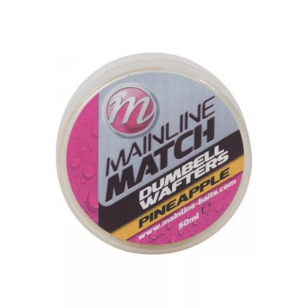 Mainline Match Dumbell Wafters 10 mm - Geel - Ananas - wafters haakaas