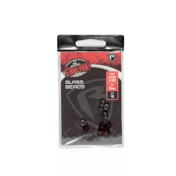 Fox Rage SP 6mm Clear and Red Glass Beads Glaskraal