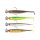 Fox Rage Mini Tiddler Mixed Colour Pack Loaded 7cm Kunststof Aas 4st met 5gr Jigkop en 1/0 Haak