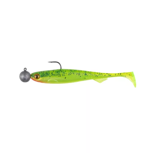 Fox Rage Bulk Loaded Slick Shads UV Lemon Tiger 13cm 4/0 15gr Plastic Aas