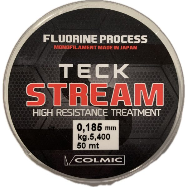 Colmic Teck Stream 50m 0,185mm Monofil Voorlijnmateriaal