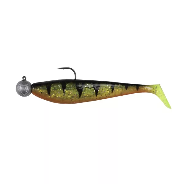 Fox Rage Bulk Loaded Zander Pro Shads UV Perch 10cm 4/0 10gr Plastic Aas