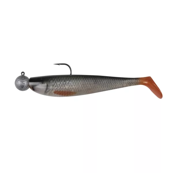 Fox Rage Bulk Loaded Zander Pro Shads Ultra Natural Roach 12cm 4/0 50gr Plastic Aas