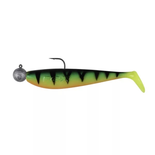Fox Rage Bulk Loaded Zander Pro Shads UV Firetiger 12cm 4/0 50gr Plastic Aas
