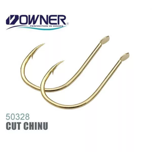 Owner Cut Chinu 50328 5 Karperhaak met plaatje en weerhaak 15 stuks