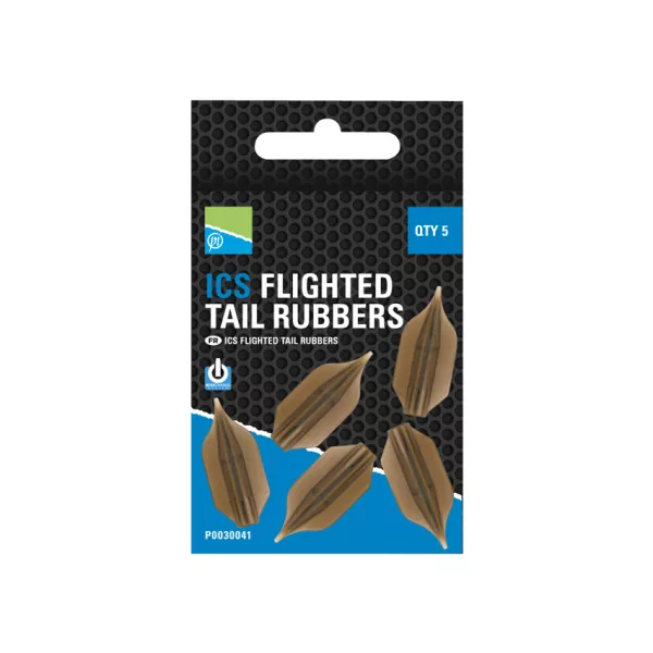 Preston ICS Flighted Tail Rubbers 30mm Rubberen Huls met Vleugels 5 stuks
