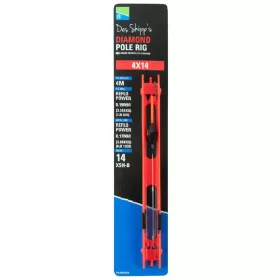 Preston 4x14 Diamond Pole Rig Kant-en-klaar hengelonderlijn