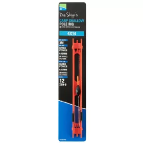   Preston 4x14 Carp Shallow Pole Rig Kant-en-klare Vaste Stok Tuigage