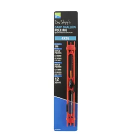   Preston 4x10 Carp Shallow Pole Rig Kant-en-klare Vaste Stok Tuigage