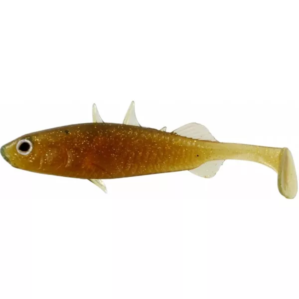 WESTIN Stanley the Stickleback Shadtail 5,5cm 1,5g Motoroil Gold 6 stuks Plastic kunstaas