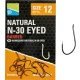 Preston Natural N-30 12 Füles, Szakállas Horog 15db
