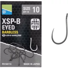 Preston XSP-B Eyed 10 Füles, Szakáll Nélküli Horog 10db